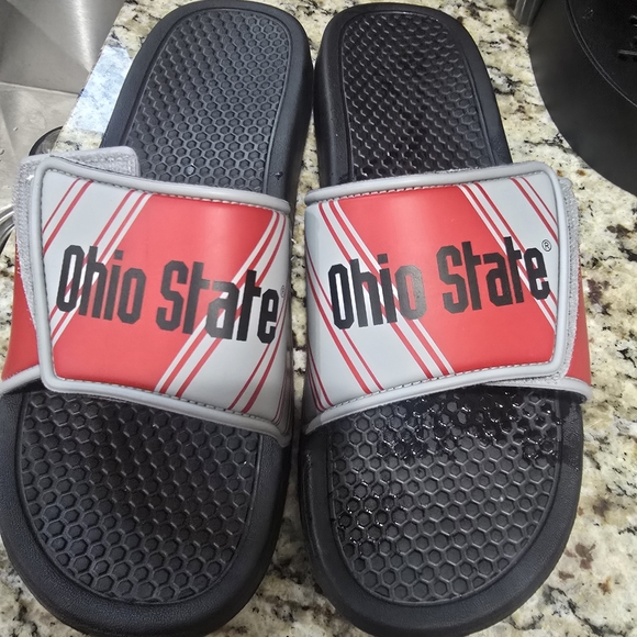 Men's Slide Sandals - Red and Gray - Picture 1 of 6